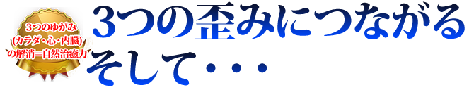 3つのゆがみにつながる